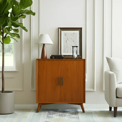 Flynn Small Bar Cabinet, Chestnut - Alpine Furniture