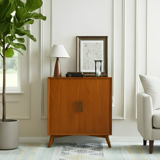 Flynn Small Bar Cabinet, Chestnut - Alpine Furniture