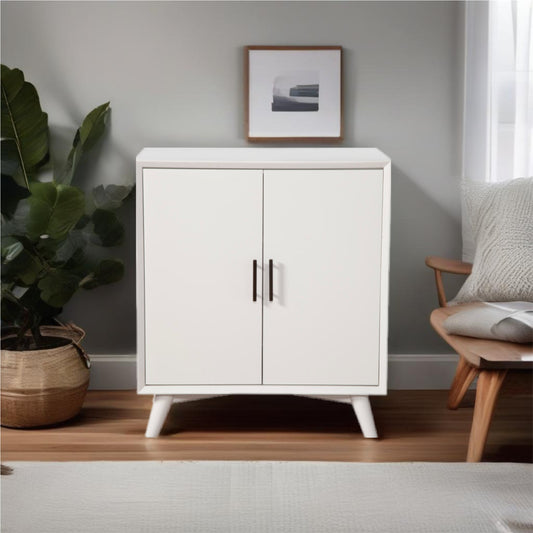 Flynn Small Bar Cabinet, White - Alpine Furniture