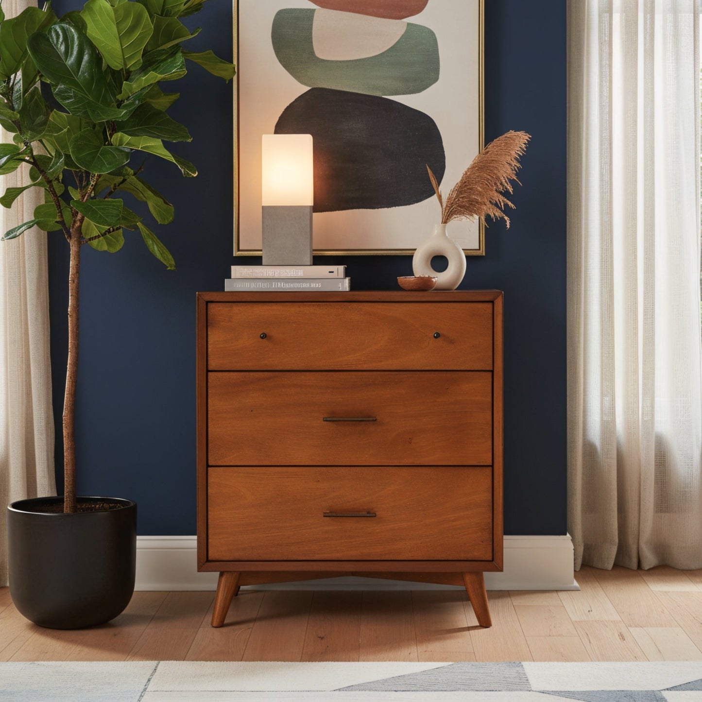 Flynn Small Chest, Chestnut - Alpine Furniture