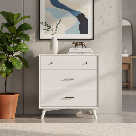 Flynn Small Chest, White - Alpine Furniture