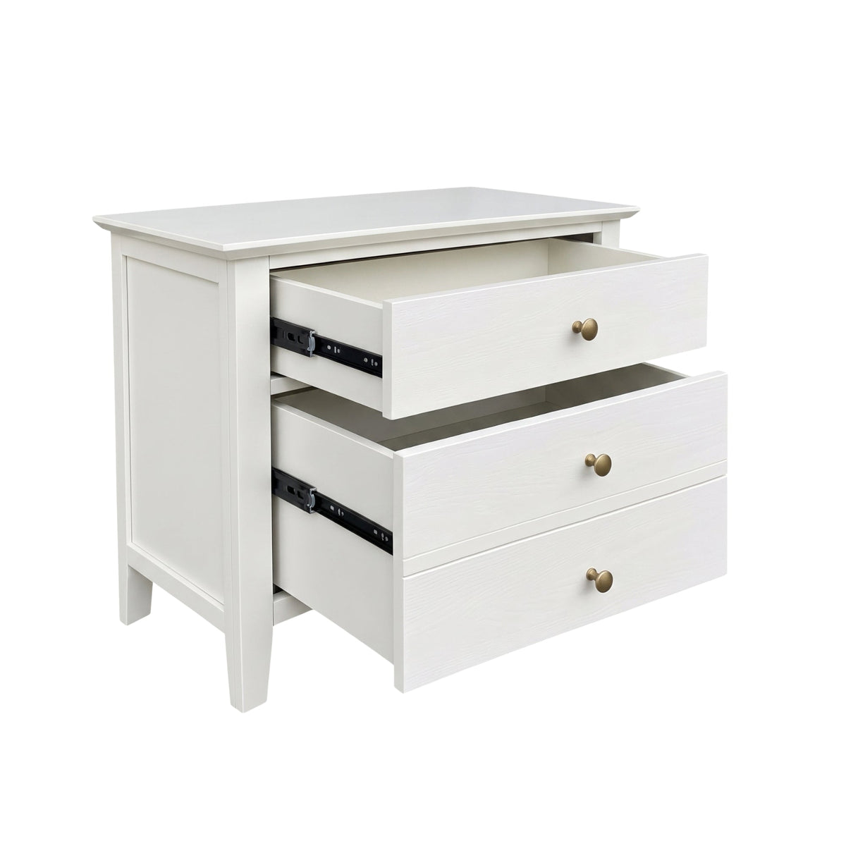 Fuller Two Drawer Nightstand, Coconut Milk - Alpine Furniture