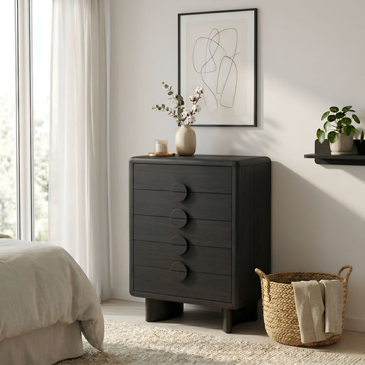 Gabrielle Chest, Black - Alpine Furniture
