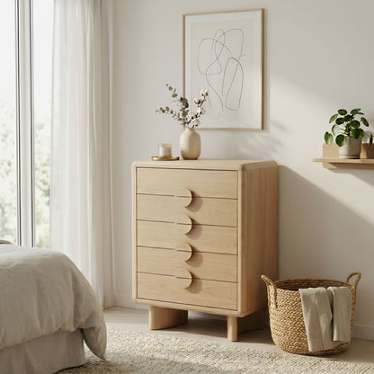 Gabrielle Chest, Light Oak - Alpine Furniture