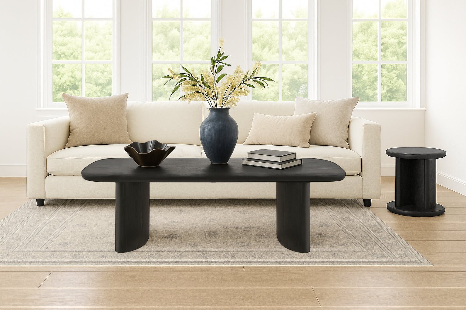 Gabrielle Coffee Table, Black - Alpine Furniture
