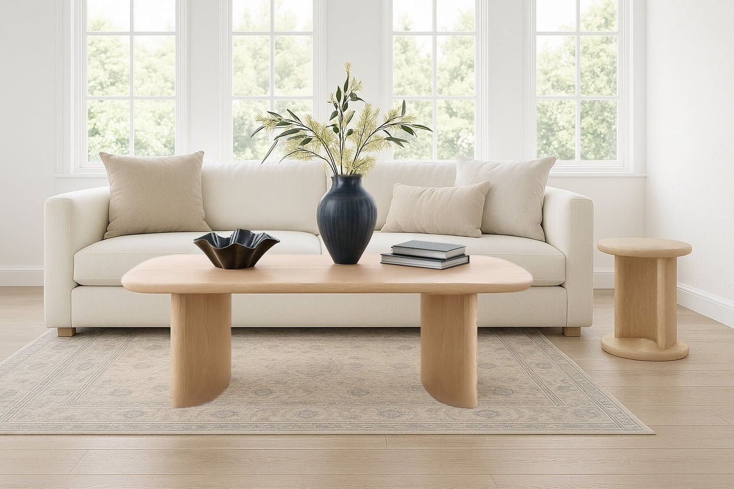 Gabrielle Coffee Table, Light Oak - Alpine Furniture