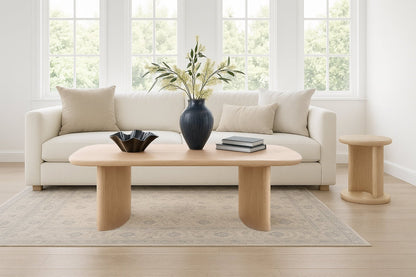 Gabrielle Coffee Table, Light Oak - Alpine Furniture