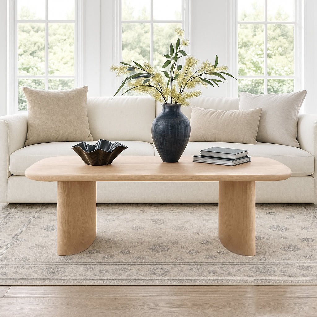 Gabrielle Coffee Table, Light Oak - Alpine Furniture