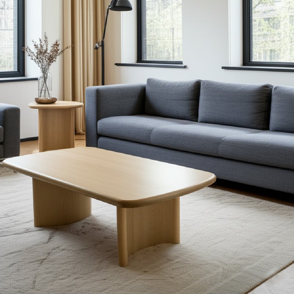 Gabrielle Coffee Table, Light Oak - Alpine Furniture