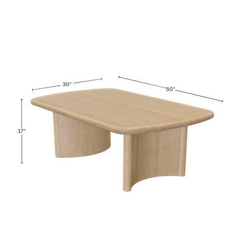 Gabrielle Coffee Table, Light Oak - Alpine Furniture