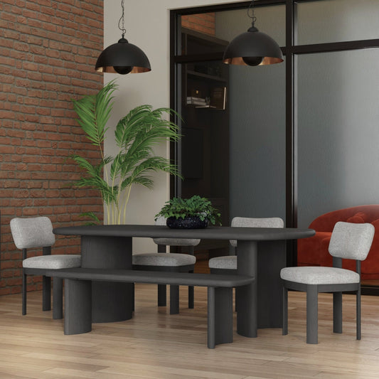 Gabrielle Dining Table, Black - Alpine Furniture
