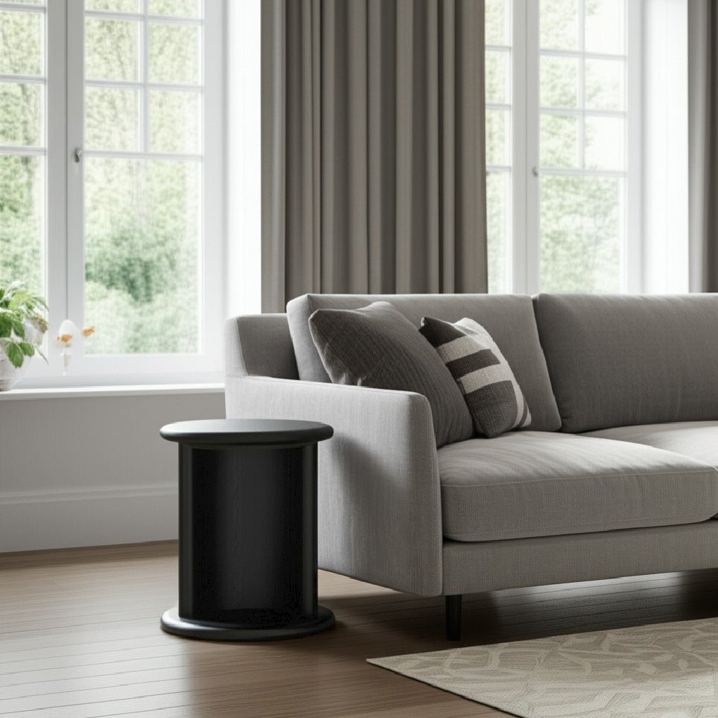 Gabrielle End Table, Black - Alpine Furniture