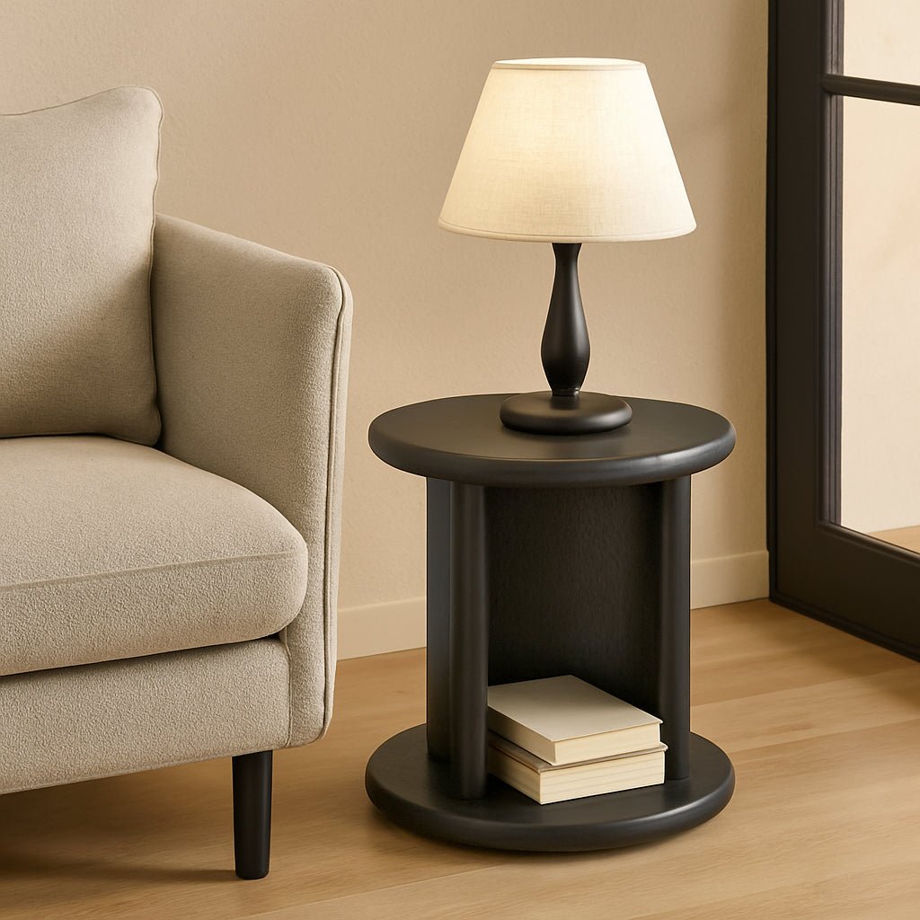 Gabrielle End Table, Black - Alpine Furniture