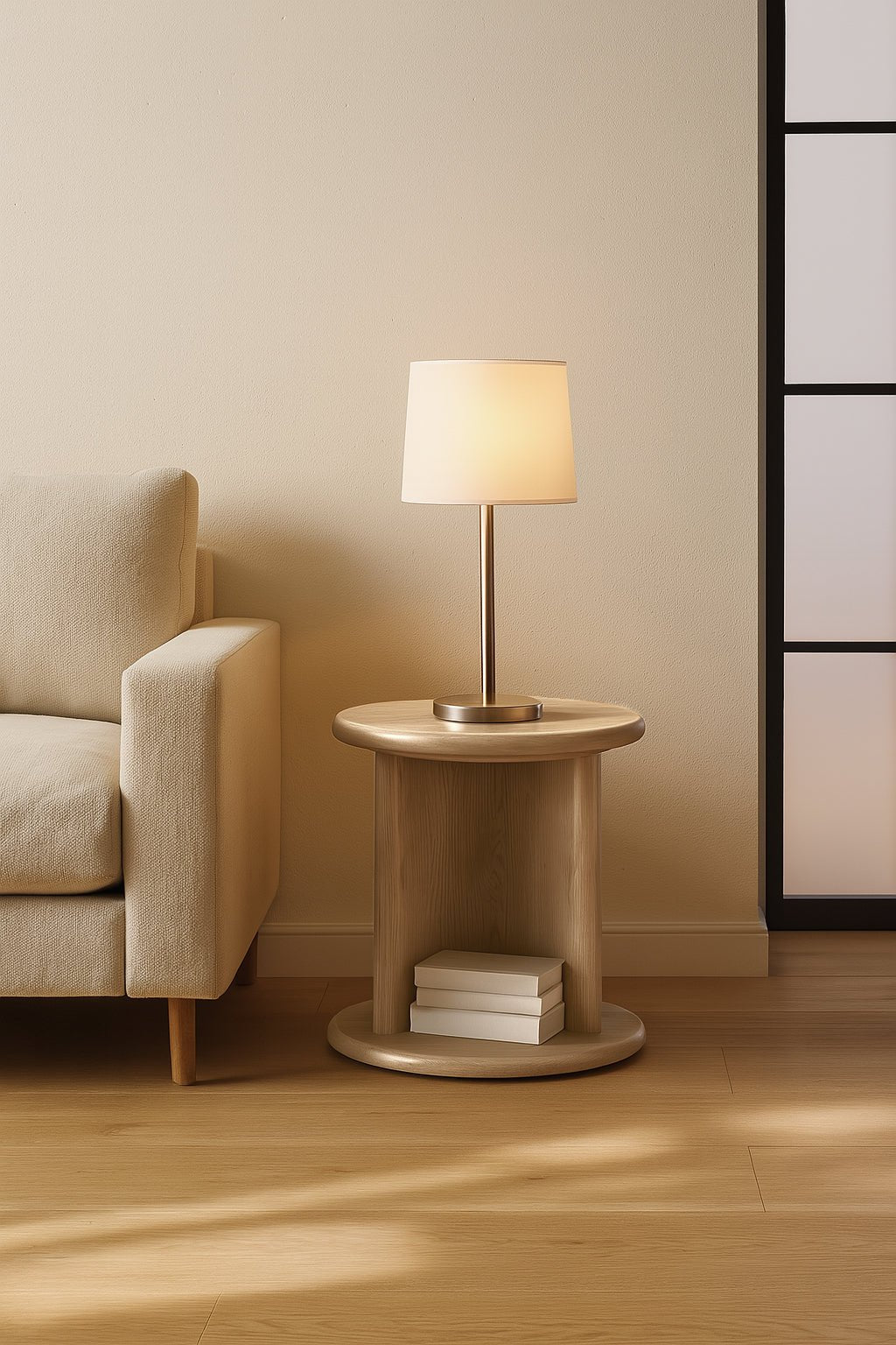 Gabrielle End Table, Light Oak - Alpine Furniture
