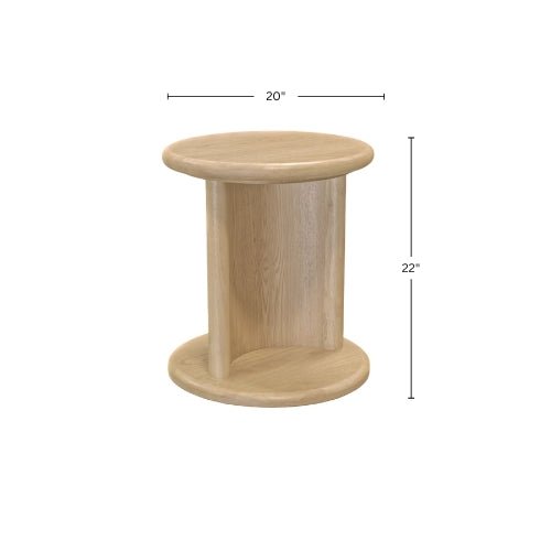 Gabrielle End Table, Light Oak - Alpine Furniture