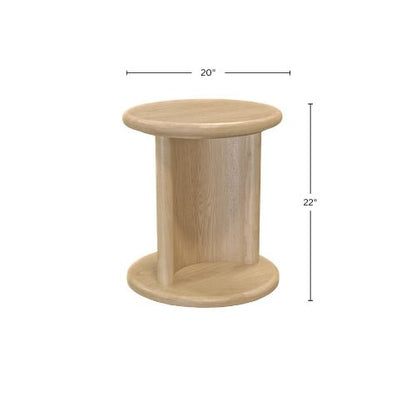 Gabrielle End Table, Light Oak - Alpine Furniture