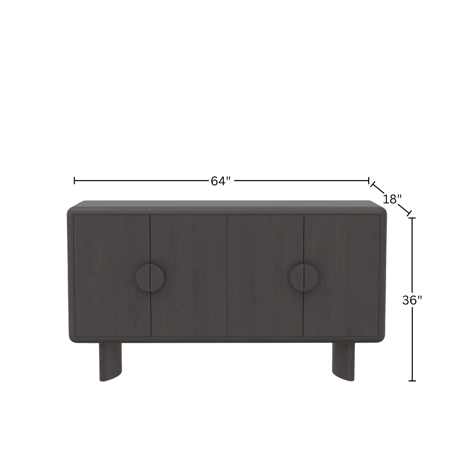 Gabrielle Sideboard, Black - Alpine Furniture