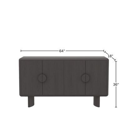 Gabrielle Sideboard, Black - Alpine Furniture