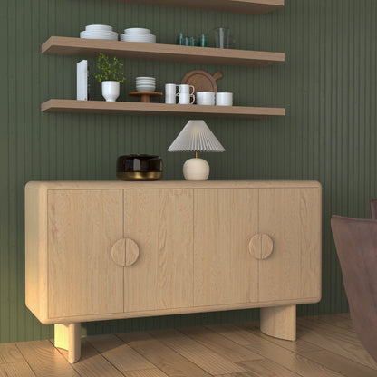 Gabrielle Sideboard, Light Oak - Alpine Furniture