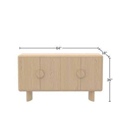 Gabrielle Sideboard, Light Oak - Alpine Furniture