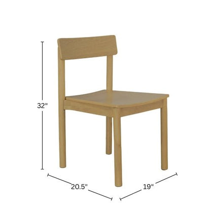 Hudson Side Chairs, Light Oak - Alpine Furniture