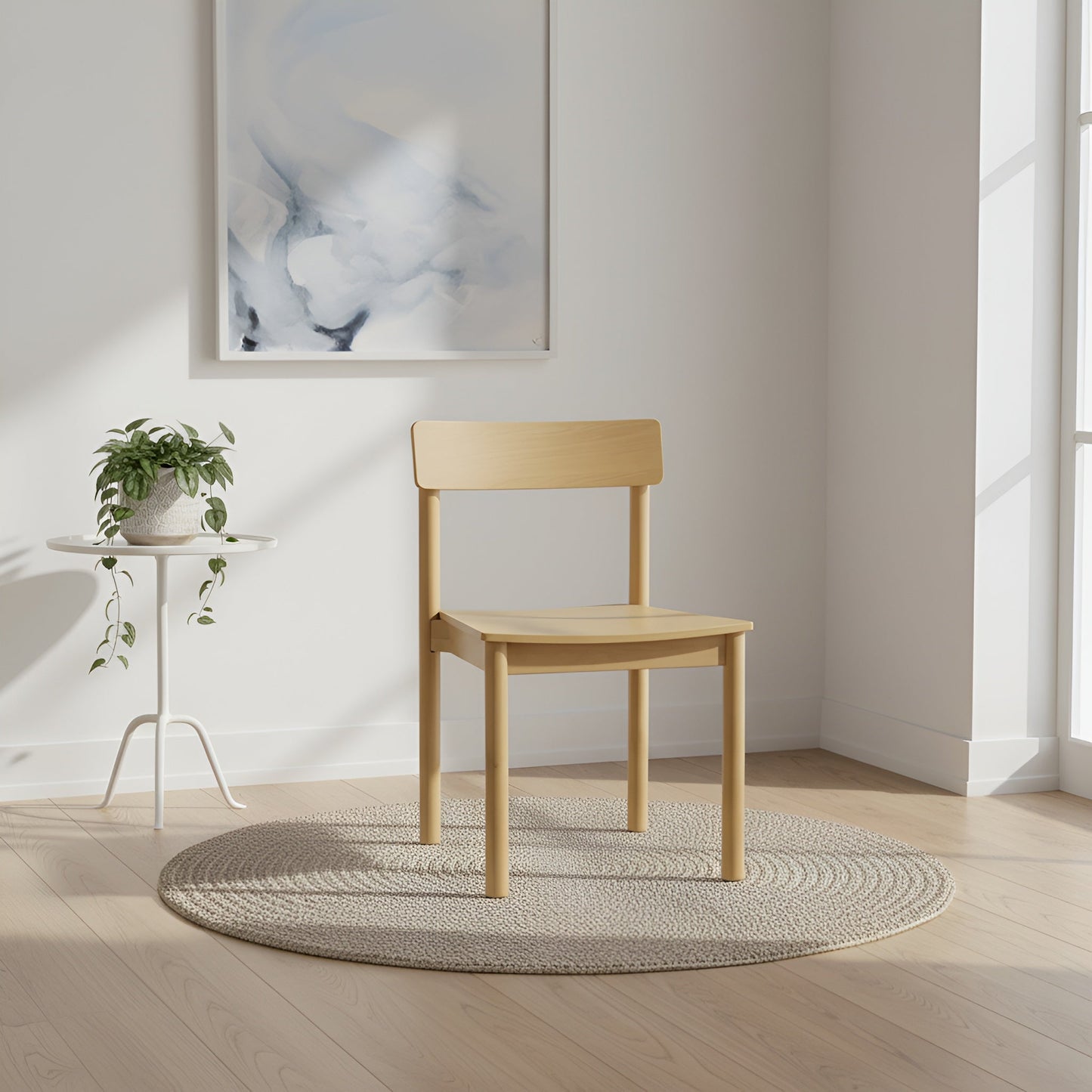 Hudson Side Chairs, Light Oak - Alpine Furniture
