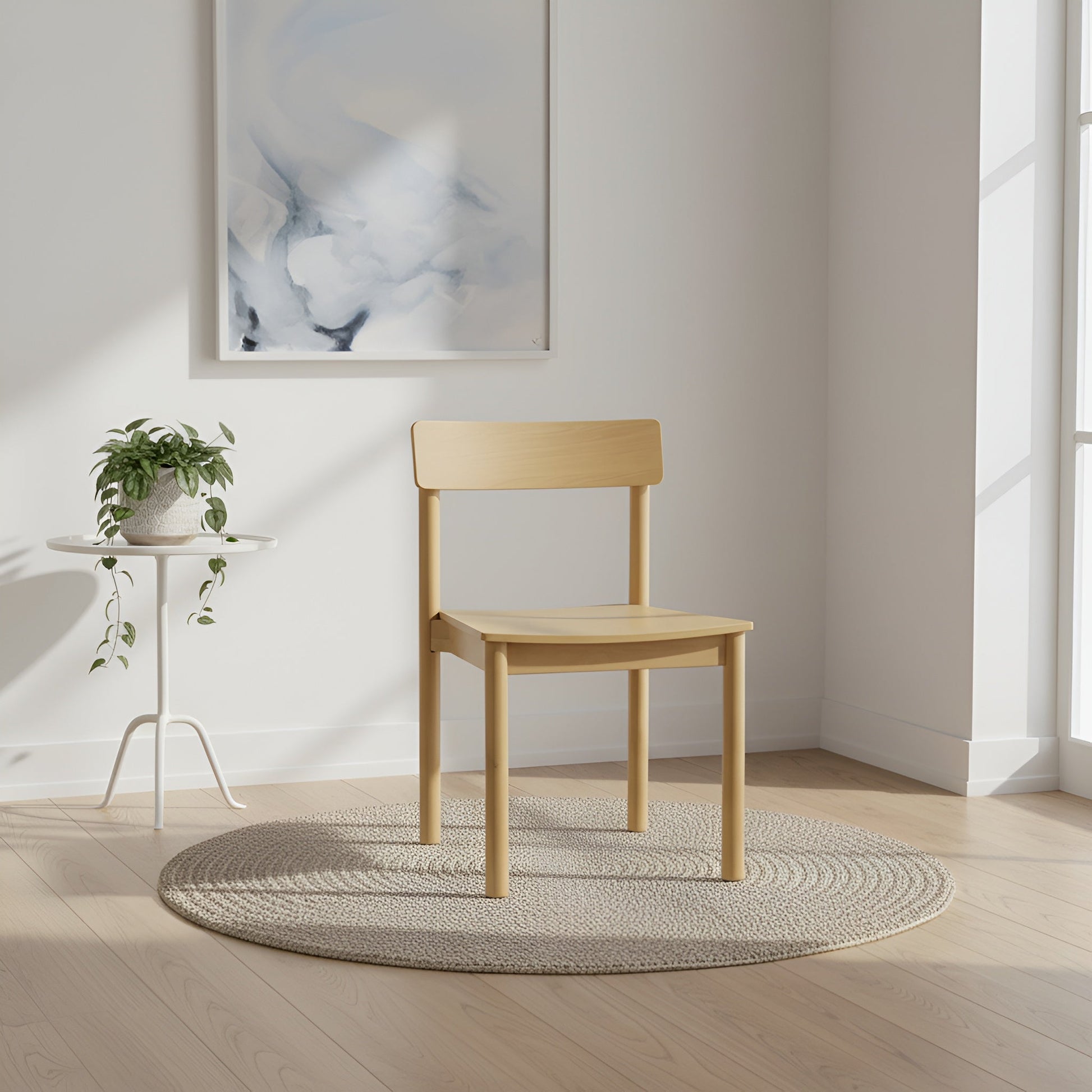 Hudson Side Chairs, Light Oak - Alpine Furniture