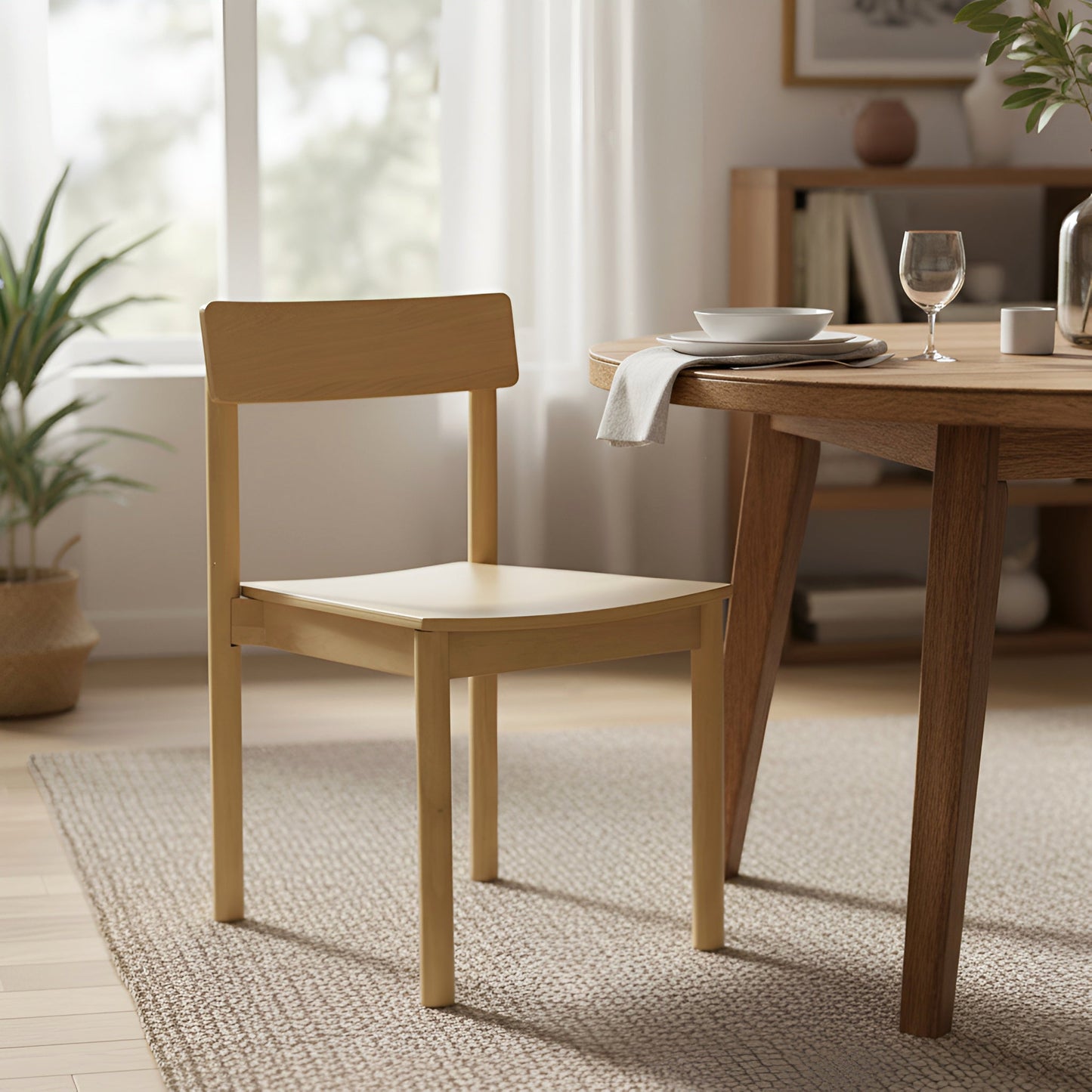 Hudson Side Chairs, Light Oak - Alpine Furniture