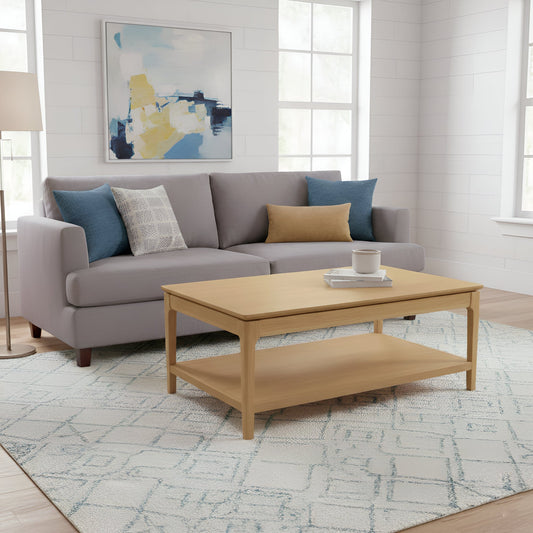 June Coffee Table, Light Oak - Alpine Furniture