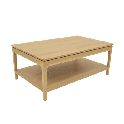 June Coffee Table, Light Oak - Alpine Furniture