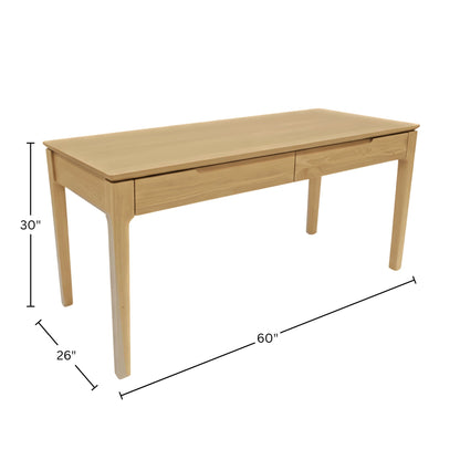 June Desk, Light Oak - Alpine Furniture