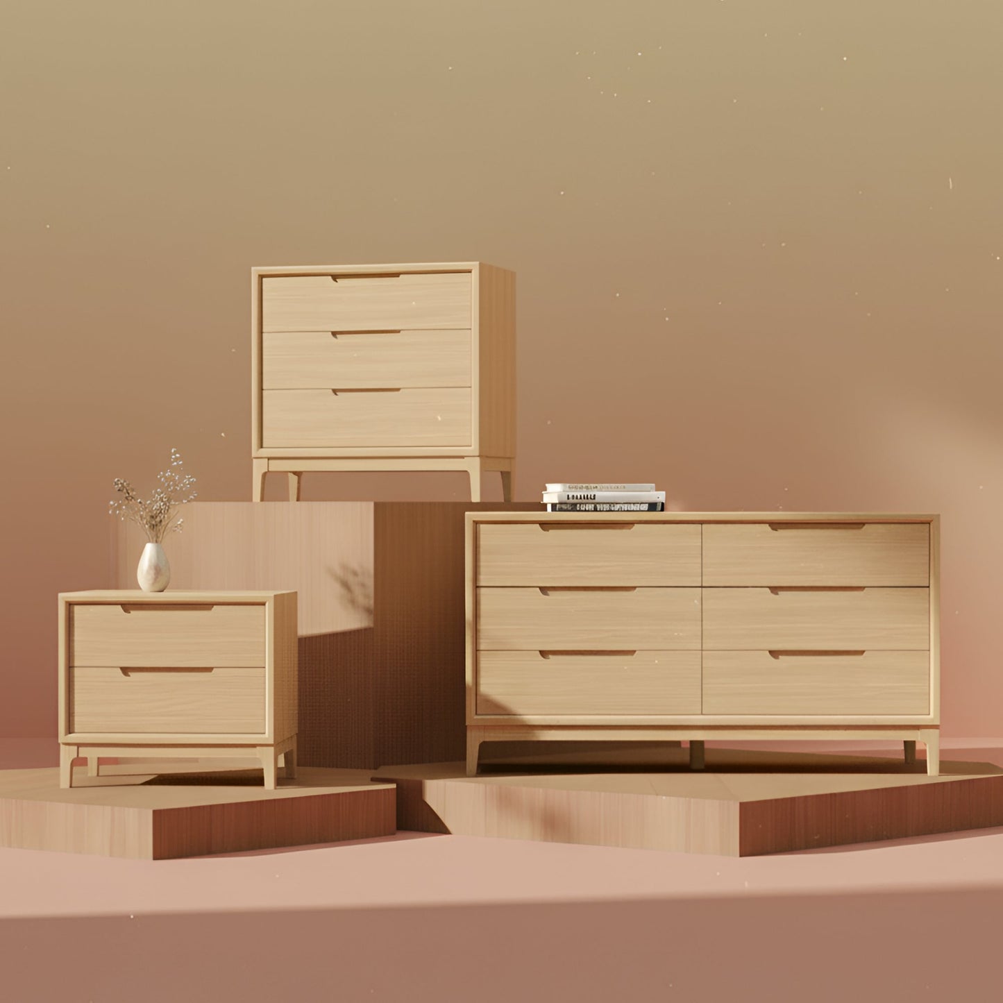 June Dresser, Light Oak - Alpine Furniture