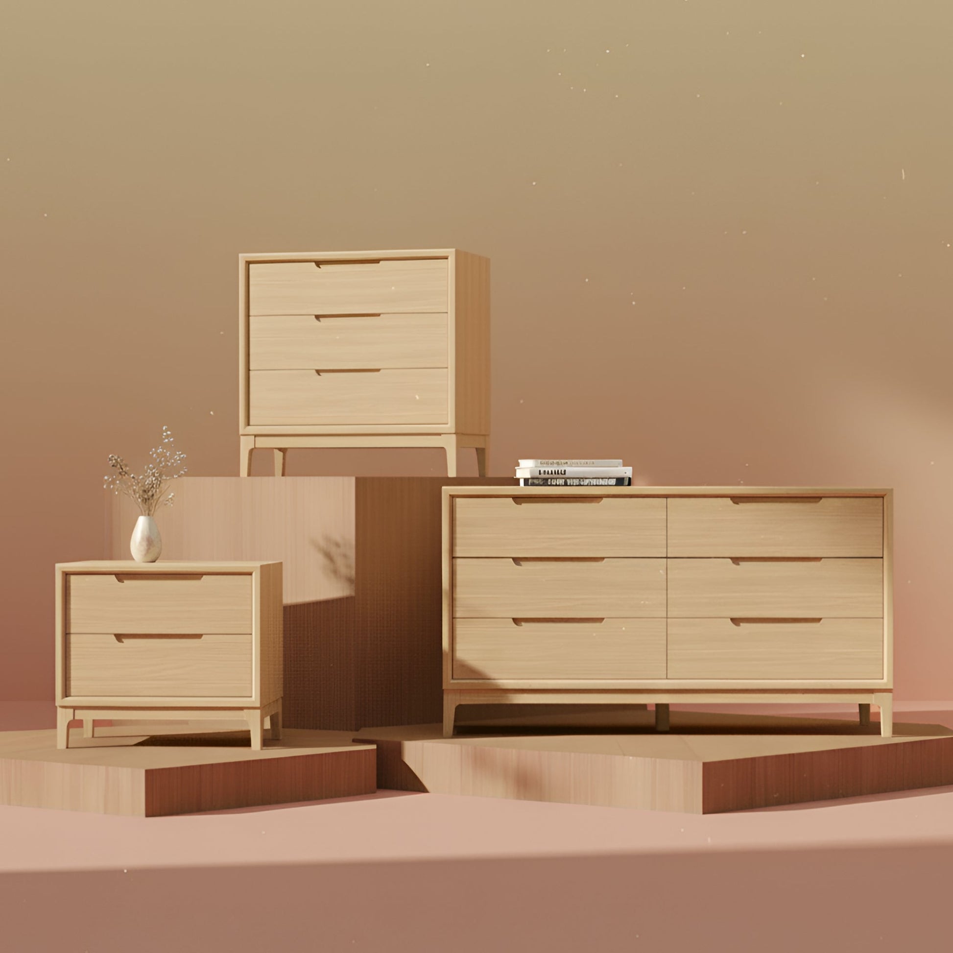 June Dresser, Light Oak - Alpine Furniture
