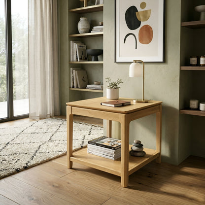 June End Table, Light Oak - Alpine Furniture