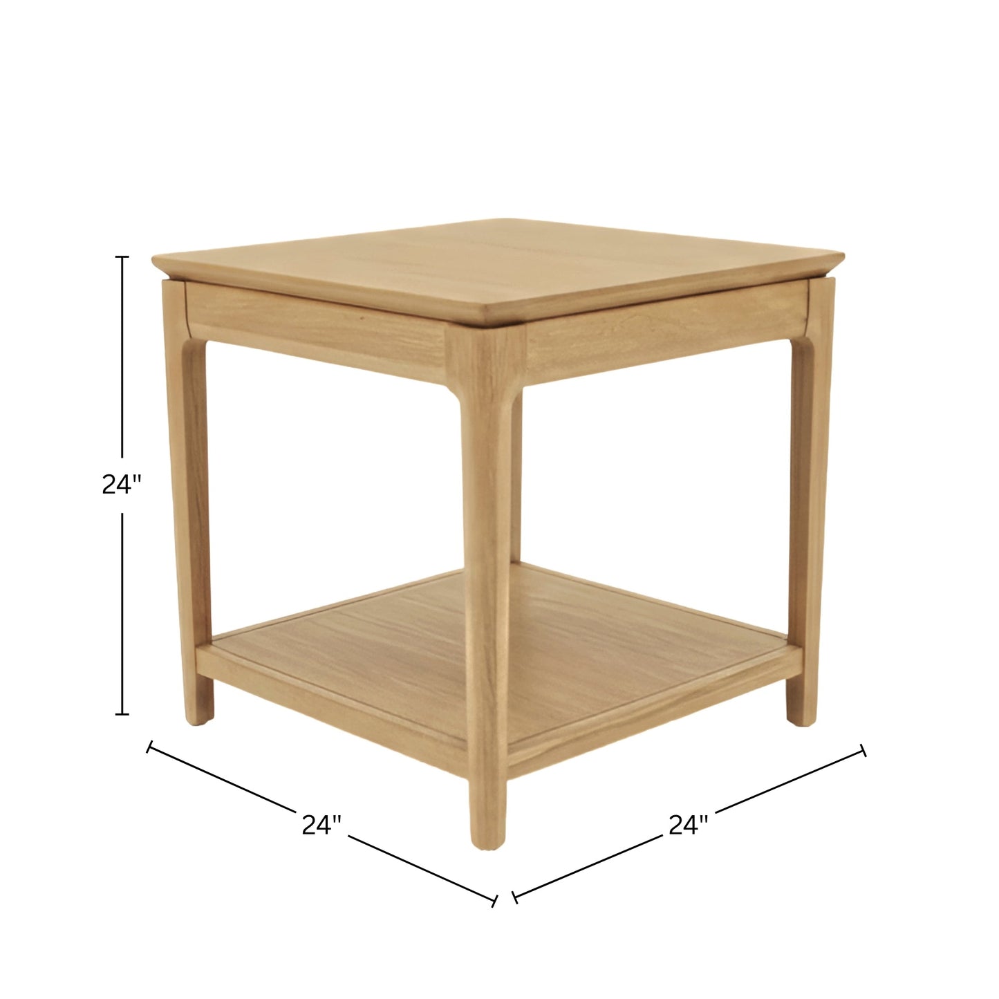 June End Table, Light Oak - Alpine Furniture
