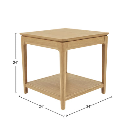 June End Table, Light Oak - Alpine Furniture