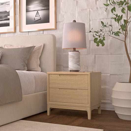 June Nightstand, Light Oak - Alpine Furniture