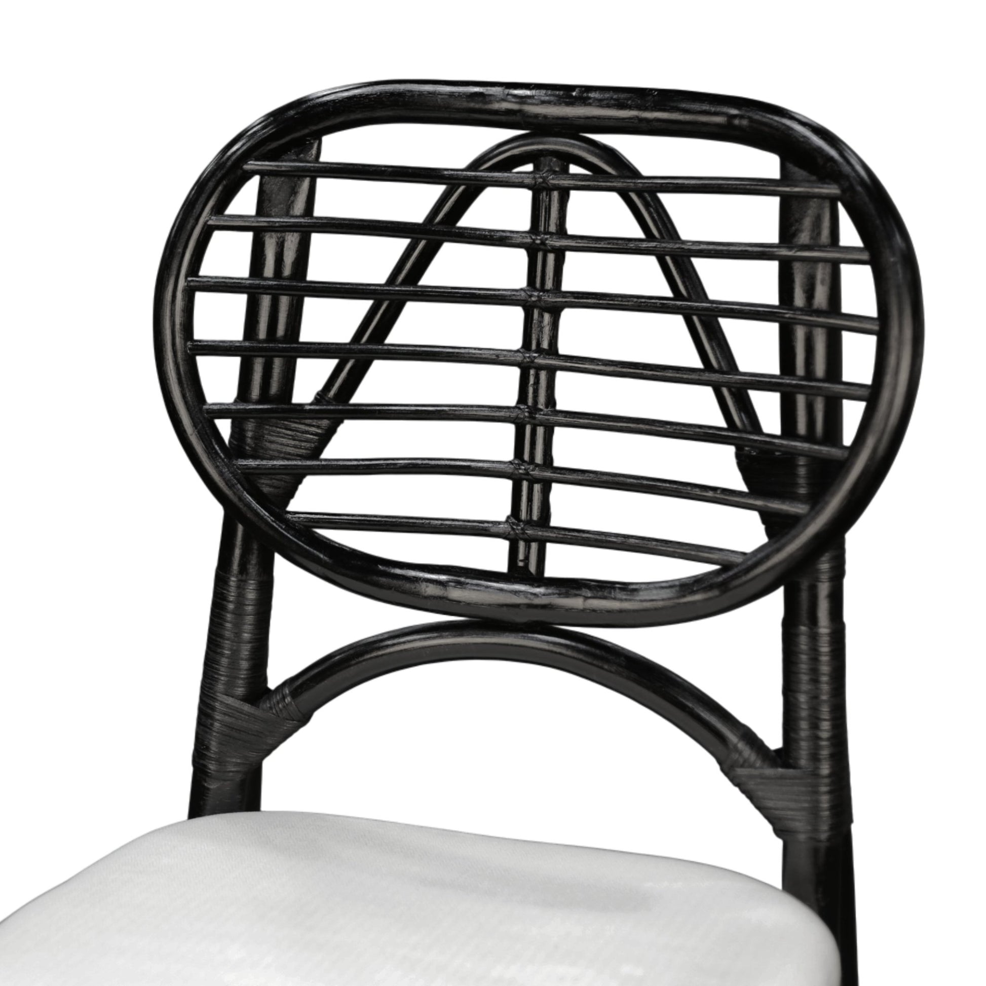 Kaya Rattan Dining Chair - Black (Set of 2) - Alpine Furniture