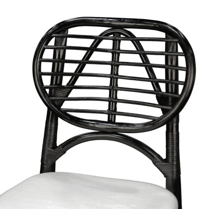 Kaya Rattan Dining Chair - Black (Set of 2) - Alpine Furniture