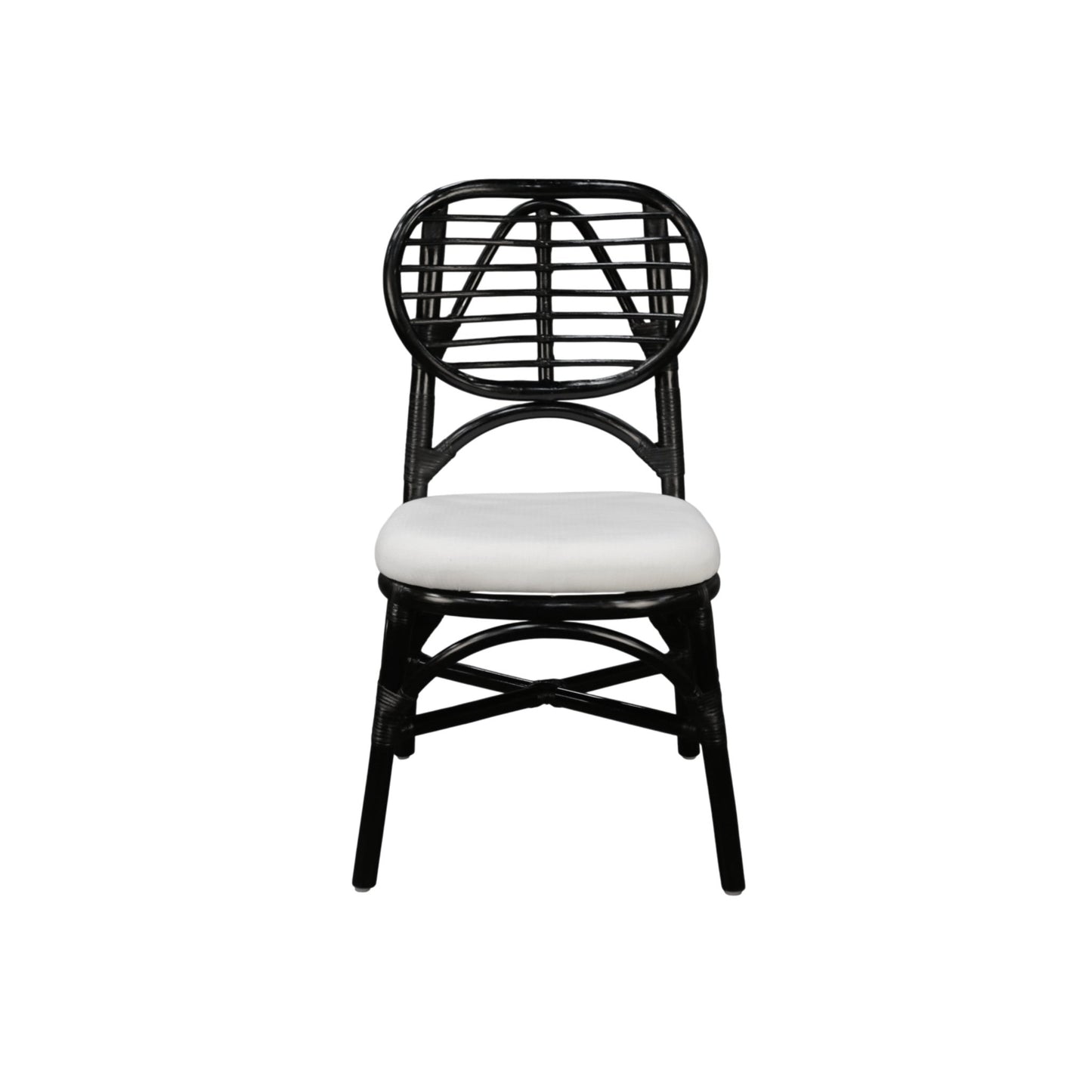 Kaya Rattan Dining Chair - Black (Set of 2) - Alpine Furniture