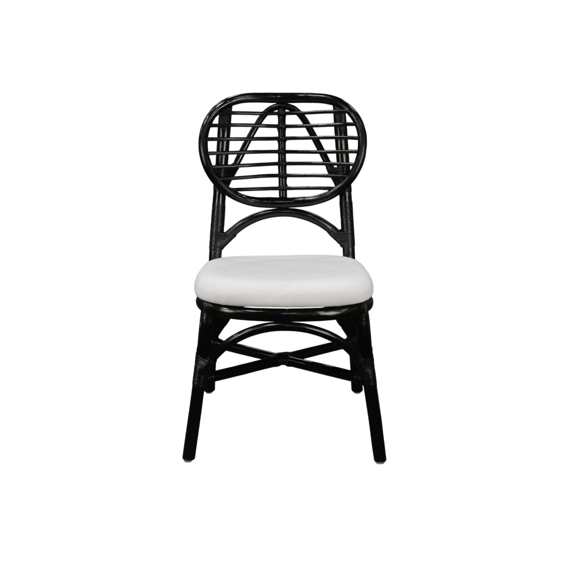Kaya Rattan Dining Chair - Black (Set of 2) - Alpine Furniture