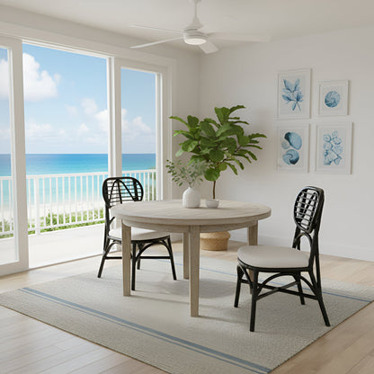 Kaya Rattan Dining Chair - Black (Set of 2) - Alpine Furniture