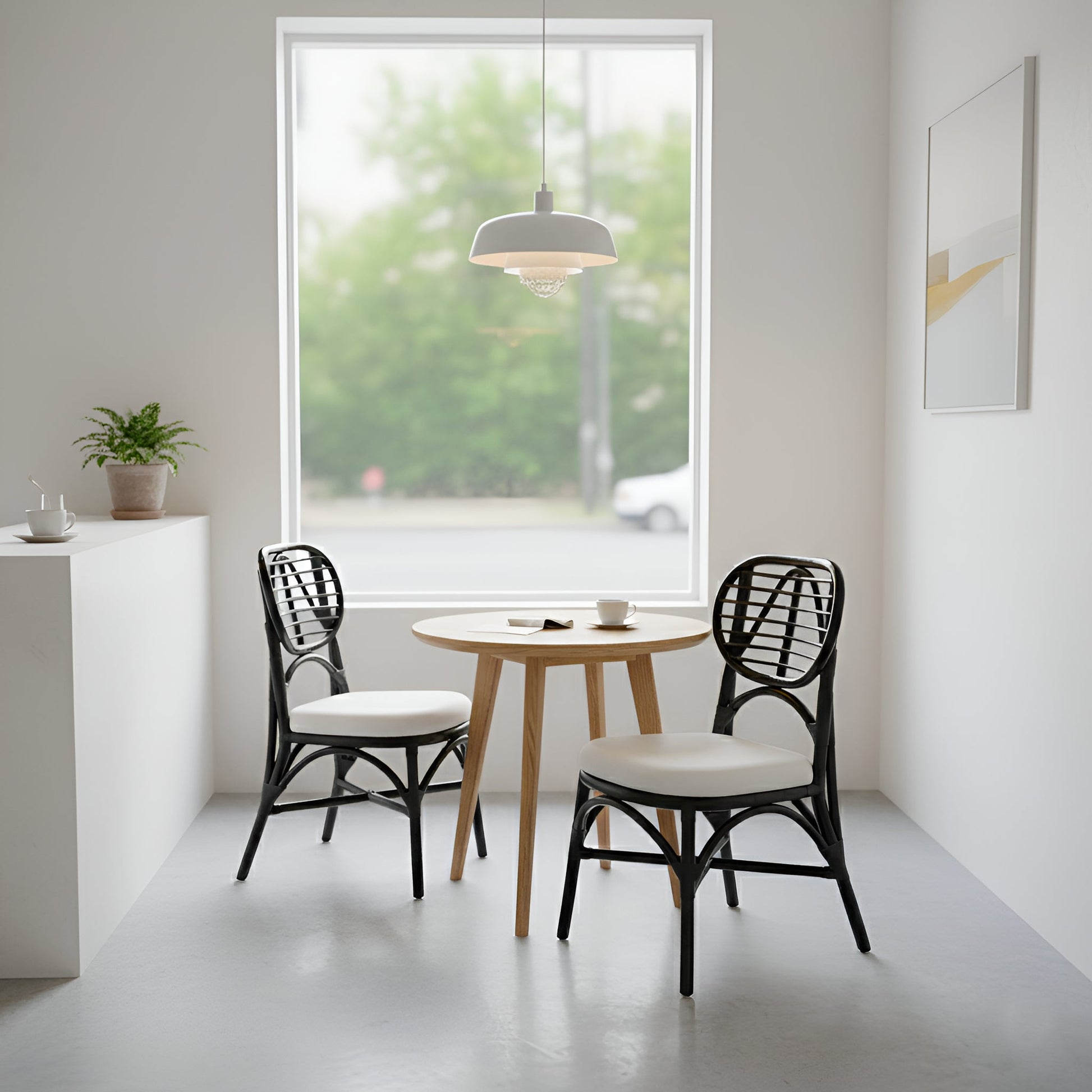 Kaya Rattan Dining Chair - Black (Set of 2) - Alpine Furniture