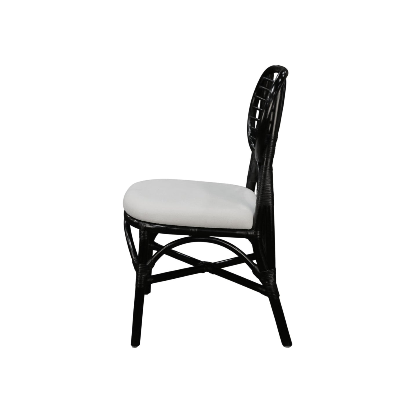 Kaya Rattan Dining Chair - Black (Set of 2) - Alpine Furniture