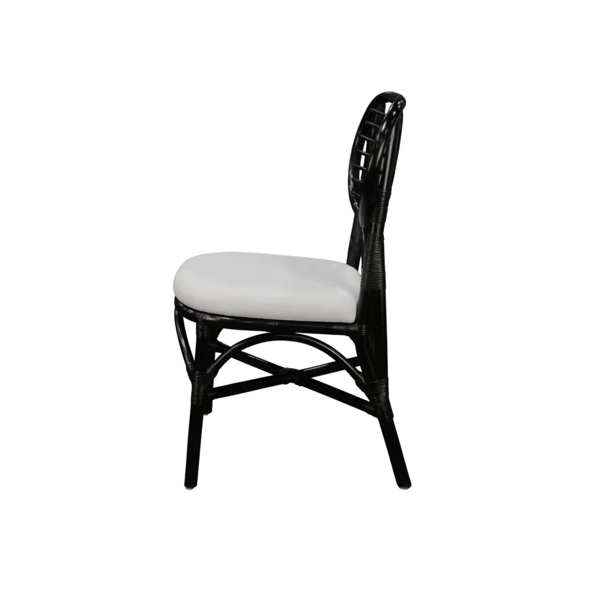 Kaya Rattan Dining Chair - Black (Set of 2) - Alpine Furniture