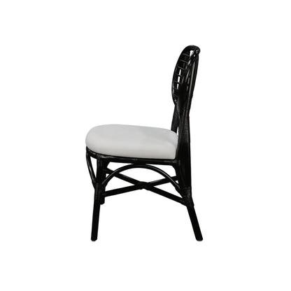 Kaya Rattan Dining Chair - Black (Set of 2) - Alpine Furniture