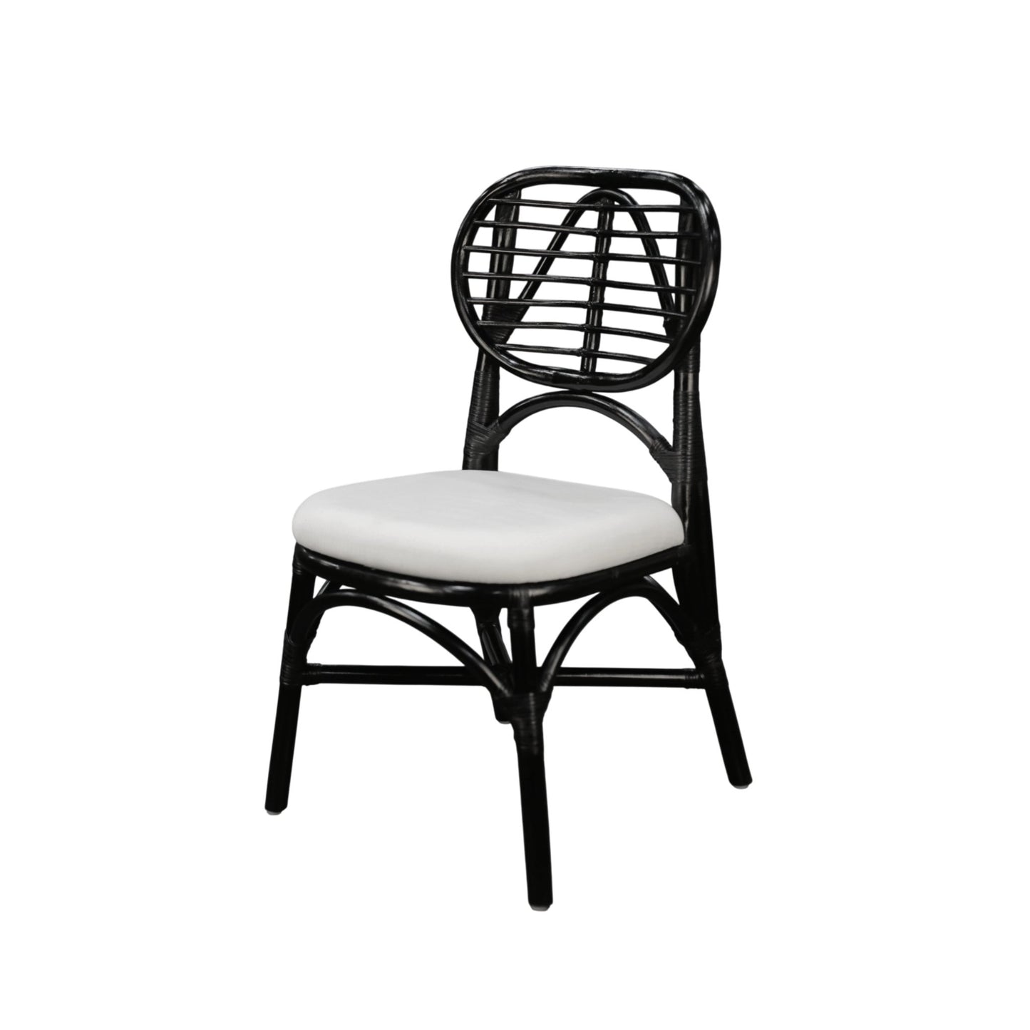 Kaya Rattan Dining Chair - Black (Set of 2) - Alpine Furniture