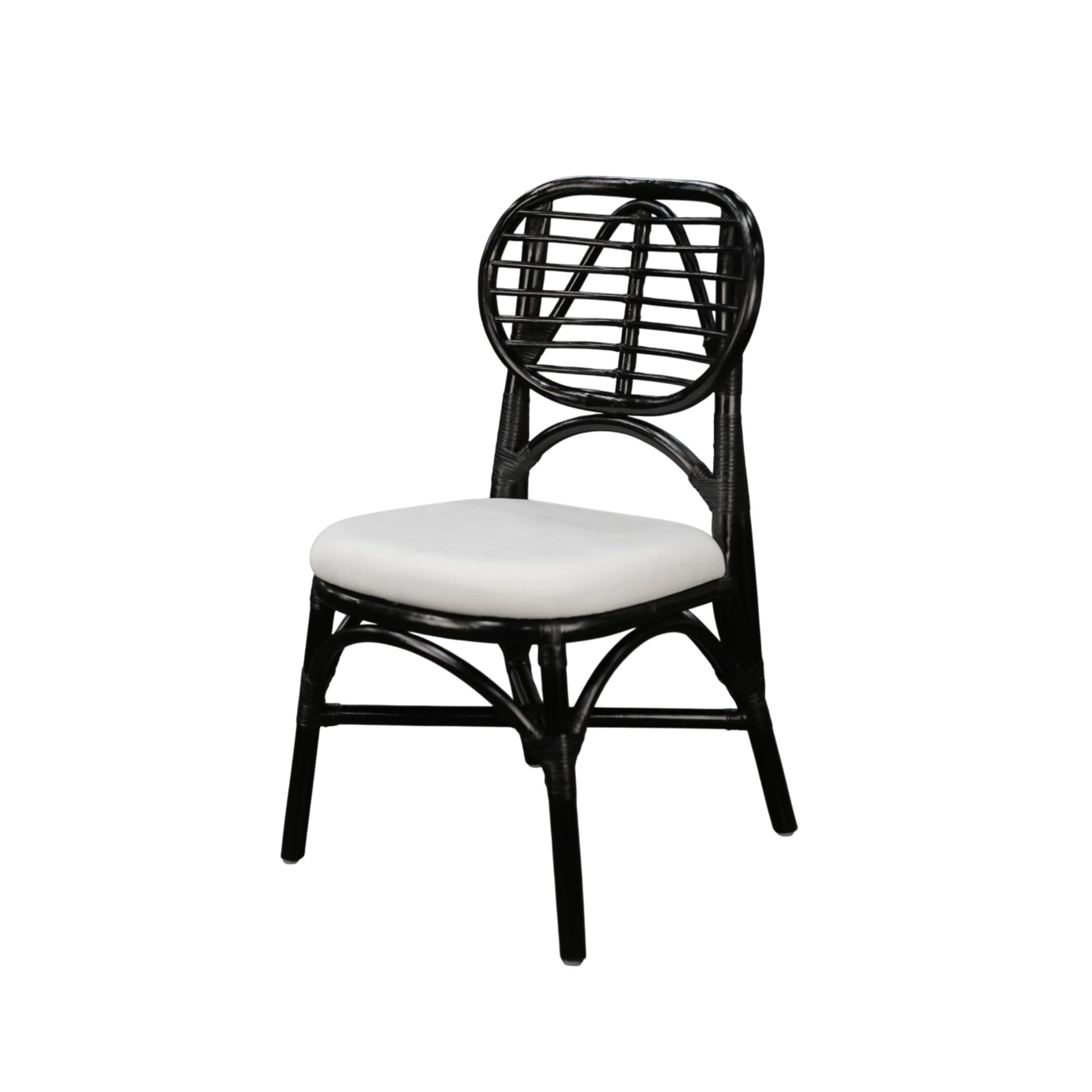 Kaya Rattan Dining Chair - Black (Set of 2) - Alpine Furniture