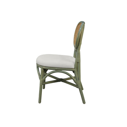 Kaya Rattan Dining Chair - Green (Set of 2) - Alpine Furniture