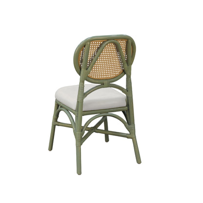 Kaya Rattan Dining Chair - Green (Set of 2) - Alpine Furniture